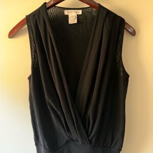 White House Black Market Black Sleeveless  blouse